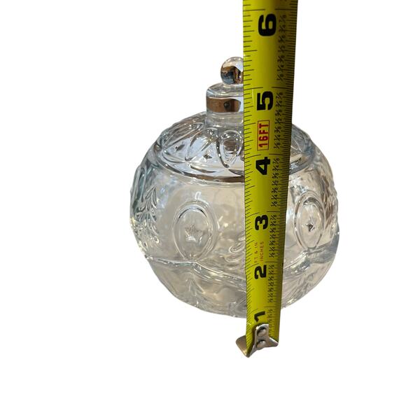 Godinger Gatherings Ornament Lid Box Candy Dish Trinket Crystal Christmas - Picture 4 of 5